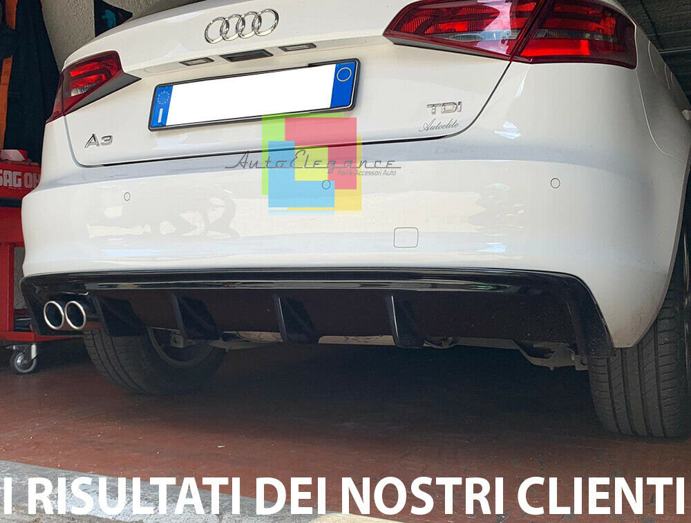 AUDI A3 8V SPORTBACK 3 PORTE 2012-2015 SOTTO PARAURTI DIFFUSORE RS3 ABS AUTOELEGANCERICAMBI