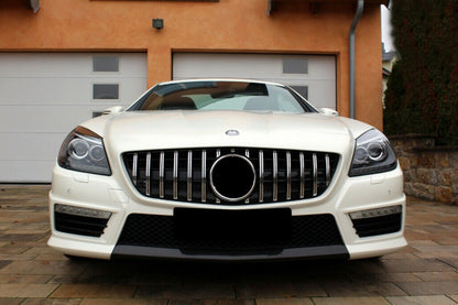 GRIGLIA ANTERIORE MERCEDES R172 SLK 2011-2015 MASCHERINA PROFILI SATINATI AMG
