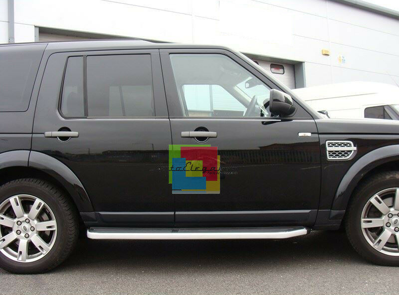 LAND ROVER DISCOVERY 3 / 4 PEDANE SOTTO PORTA LATERALI IN ALLUMINIO & ABS