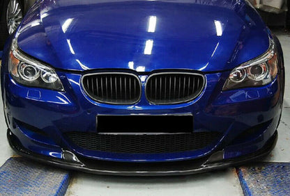 UNDER BUMPER FOR BMW 5 SERIES E60 E61 M5 FRONT SPLITTER ABS GLOSS BLACK BLADE