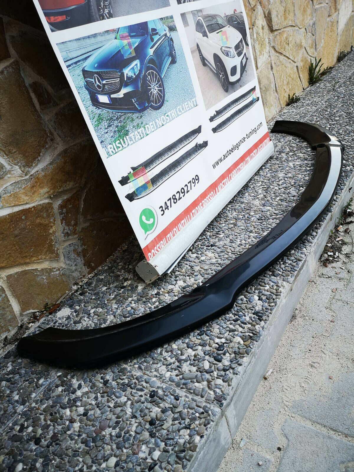 FRONT BUMPER UNDER MERCEDES E CLASS W213 W213 AMG SPLITTER ABS BLACK 0011