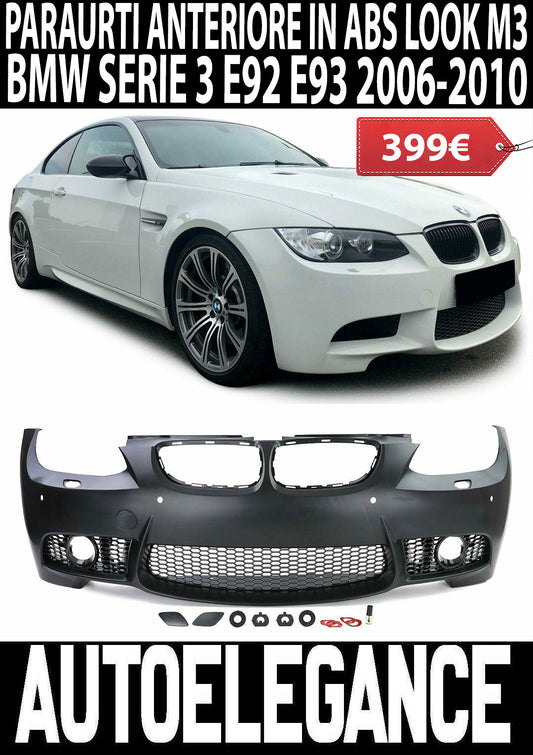 BMW SERIE 3 E92 E93 2006-2010 COUPE CABRIO PARAURTI ANTERIORE M3 ABS / PLASTIC AUTOELEGANCERICAMBI