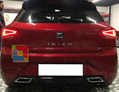 SEAT IBIZA 5 V 2017-2021 DIFFUSORE FR NERO SOTTO PARAURTI POSTERIORE 0201