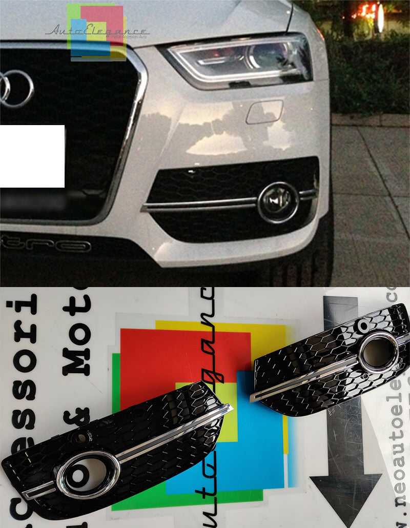 AUDI Q3 8U 2012-2015 GRIGLIE FENDINEBBIA RSQ3 SQ5 DETTAGLI CROMATI NIDO D'APE - AUTOELEGANCERICAMBI