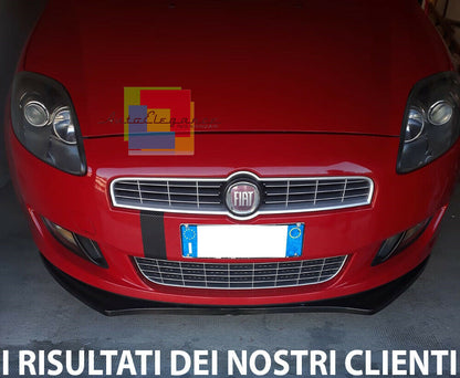 LIP SPOILER UNDER FRONT BUMPER FOR FIAT BRAVO II 2006+ BLACK ABS .-
