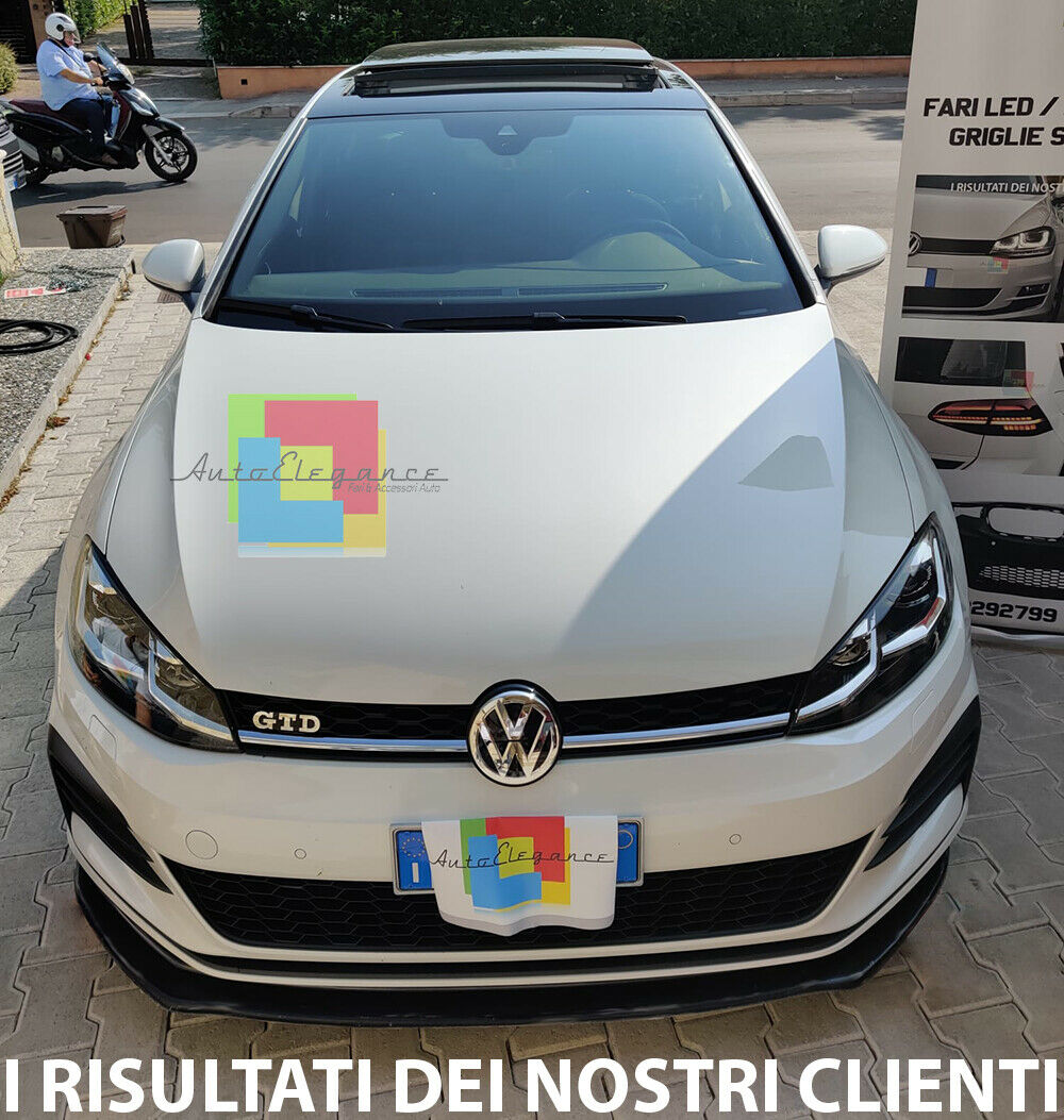 UNDER FRONT BUMPER VW GOLF 7.5 GTI GTD 2016-2019 ABS BLACK SPLITTER 0101