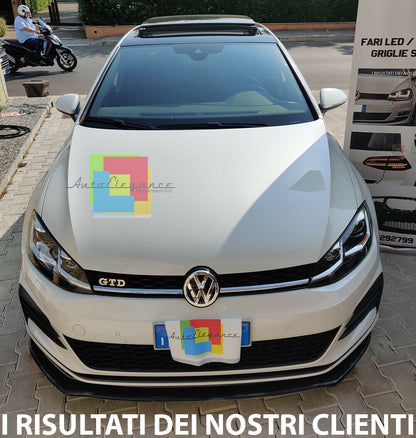 UNDER FRONT BUMPER VW GOLF 7.5 GTI GTD 2016-2019 ABS BLACK SPLITTER 0101