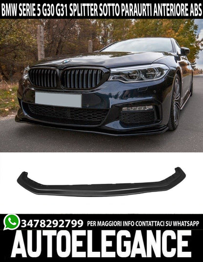 BMW 5 SERIES G30 G31 FRONT BUMPER SPLITTER GLOSS BLACK M5 LOOK