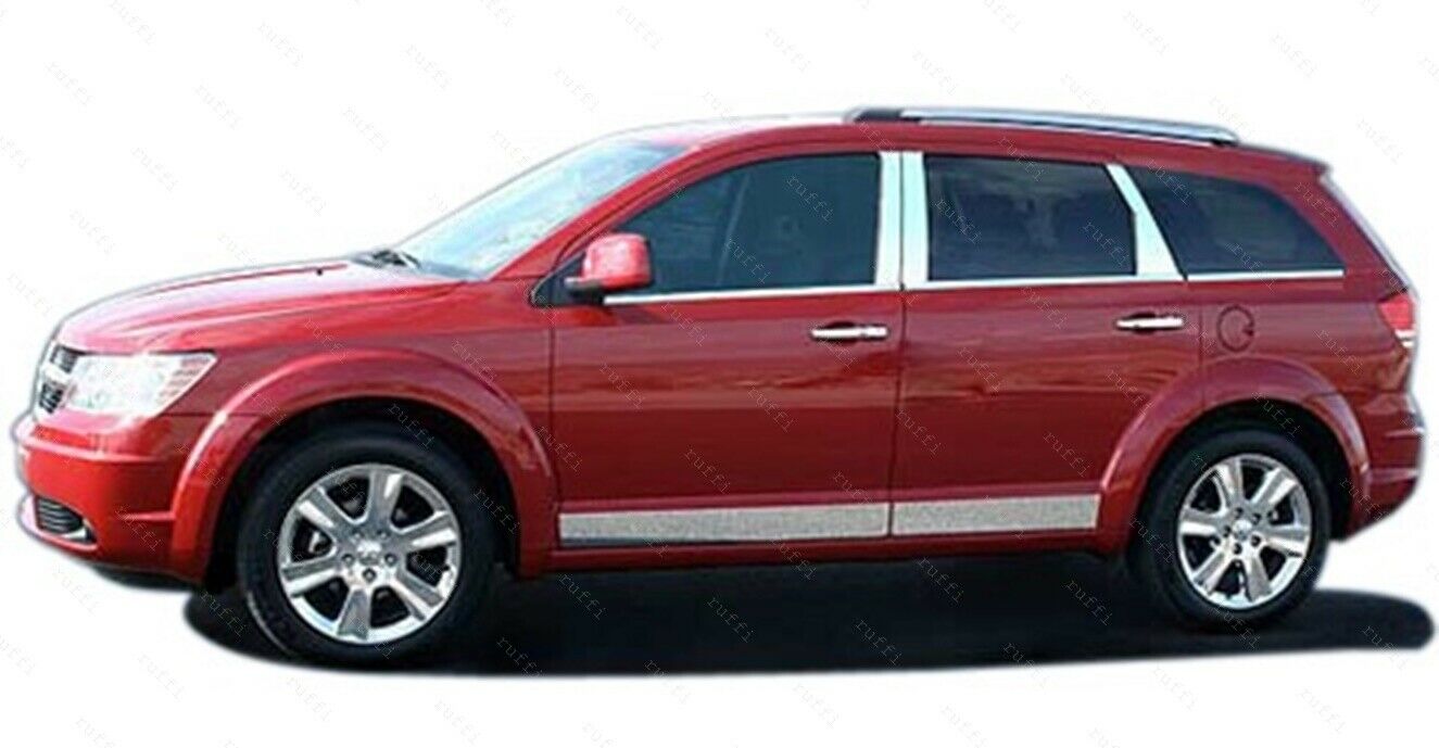 FIAT FREEMONT 2011+ CORNICE INFERIORE FINESTRINI MODANATURA INOX CROMATE