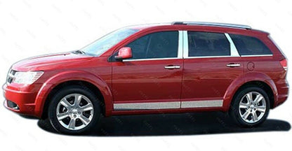 FIAT FREEMONT 2011+ CORNICE INFERIORE FINESTRINI MODANATURA INOX CROMATE
