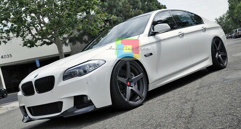 SPOILER SOTTO PARAURTI ANTERIORE BMW SERIE 5 F10 F11 SPLITTER NERO LUCIDO ABS