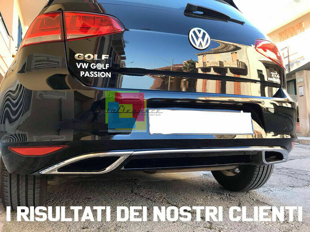 DIFFUSORE SOTTO PARAURTI POSTERIORE PER VW GOLF 7 2012-2016 LOOK 7.5 0138