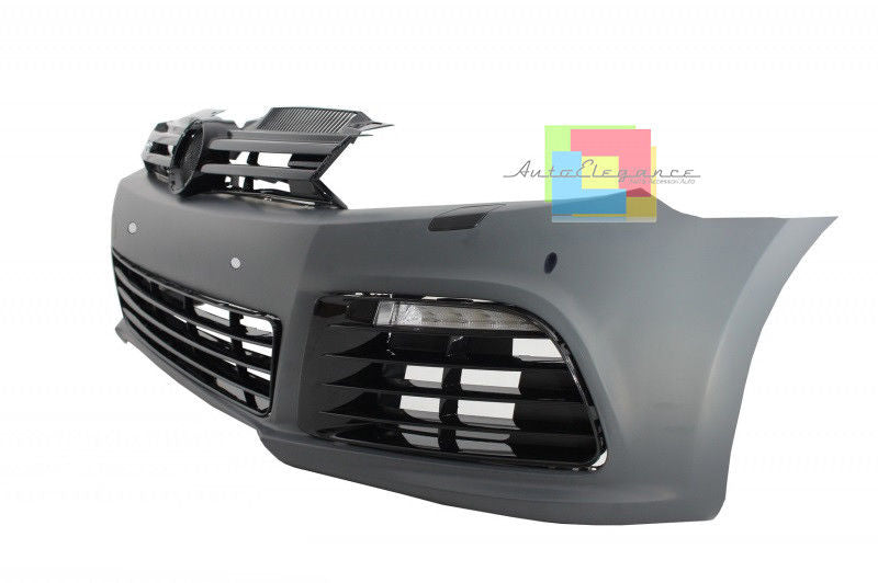 VW GOLF 6 VI 2008-2012 FRONT BUMPER WITH LED DAYTIME RUNNING LIGHTS COMPLETE R20 LOOK