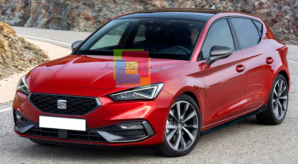 SEAT LEON KL 2019+ FLAPS UNDER SKIRTS ABS GLOSS BLACK SPLITTER