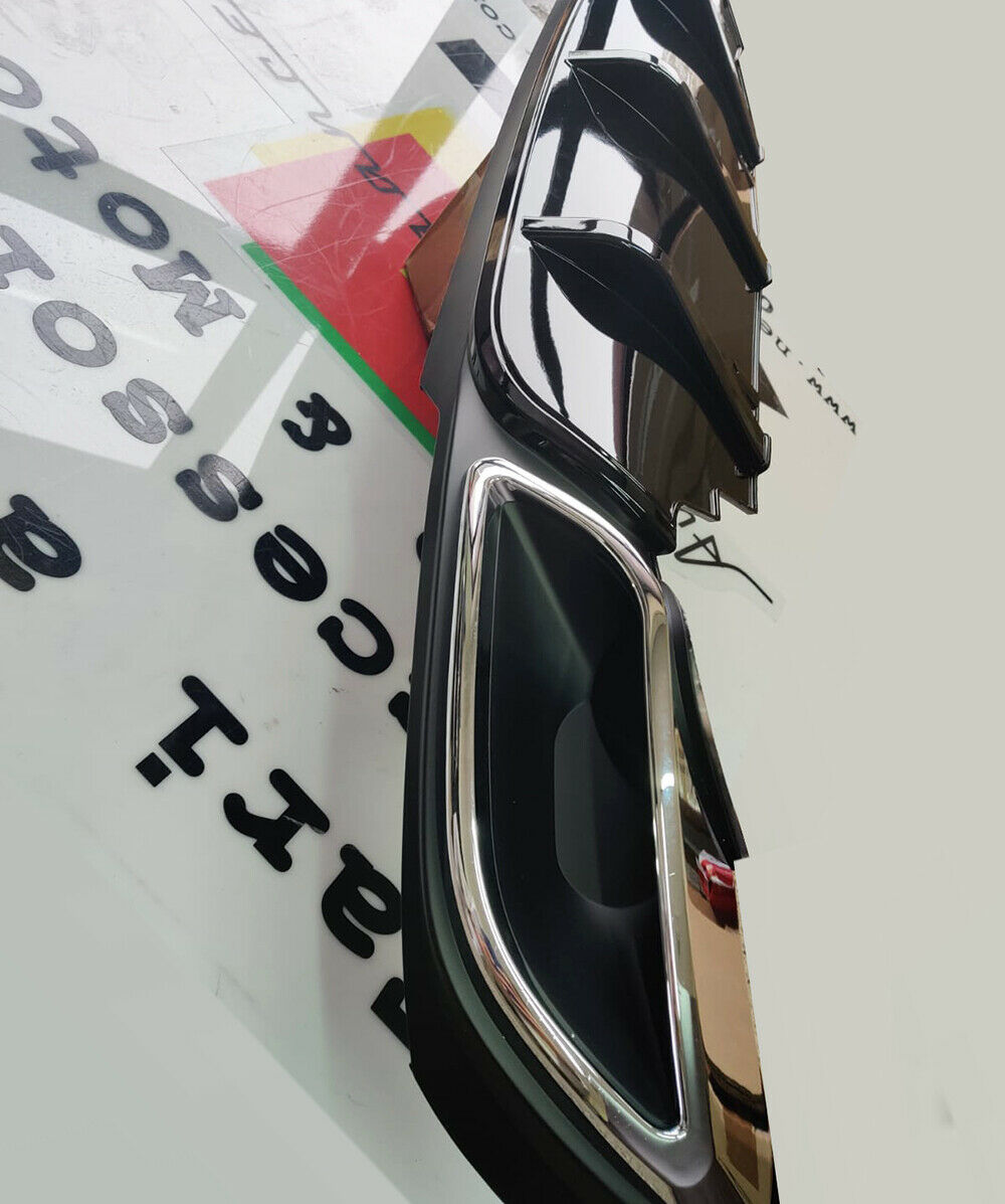 OPEL INSIGNA B UNDER BUMPER DIFFUSER WITH OVAL TIP BLACK ABS OPC LOOK