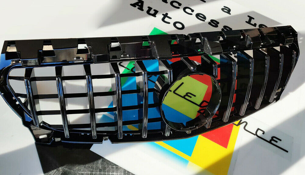 MERCEDES CLA W117 C117 2013-2018 GRIGLIA ANTERIORE AMG PROFILI NERI 0164