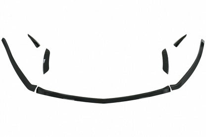 MERCEDES A-CLASS W177 LIP SPOILER FRONT BUMPER AMG A45 ABS BLACK WITH MUSTACHE