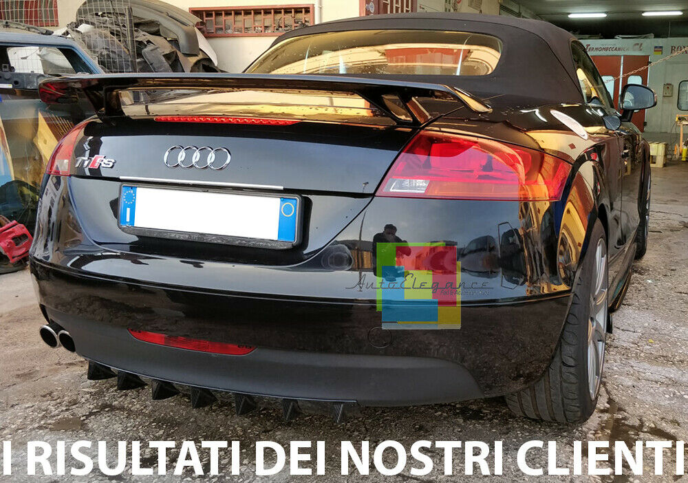 REAR BONNET SPOILER TTS TTRS LOOK FOR AUDI TT 8J GLOSSY BLACK ABS