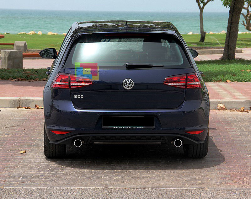 DIFFUSORE POSTERIORE GTI LOOK VW GOLF 7 VII 2012-2016 IN ABS NERO