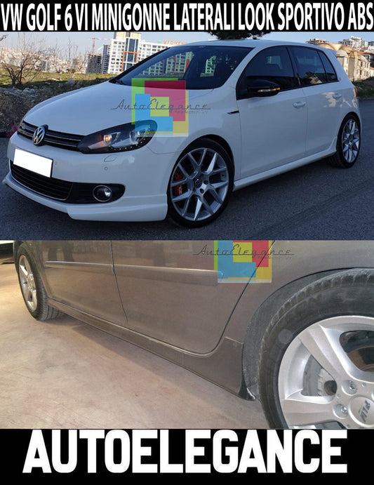SIDE SKIRTS FOR VW GOLF 6 VI 5 DOORS UNDER DOOR GTI ABS / PLASTIC -