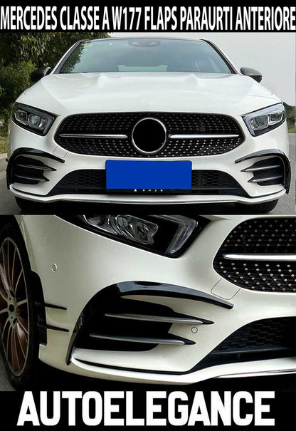 MERCEDES A-CLASS W177 PAIR OF FRONT BUMPER MOULDINGS AMG LOOK 3M