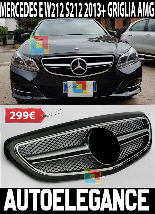 GRIGLIA ANTERIORE MERCEDES CLASSE E W212 S212 2013+ DESIGN E63 BLACK AMG