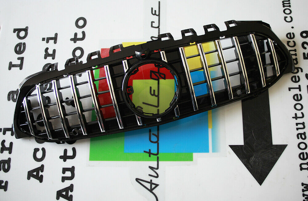 GRIGLIA ANTERIORE MERCEDES CLASSE A W177 2018+ CALANDRA AMG PROFILI CROMO 0067