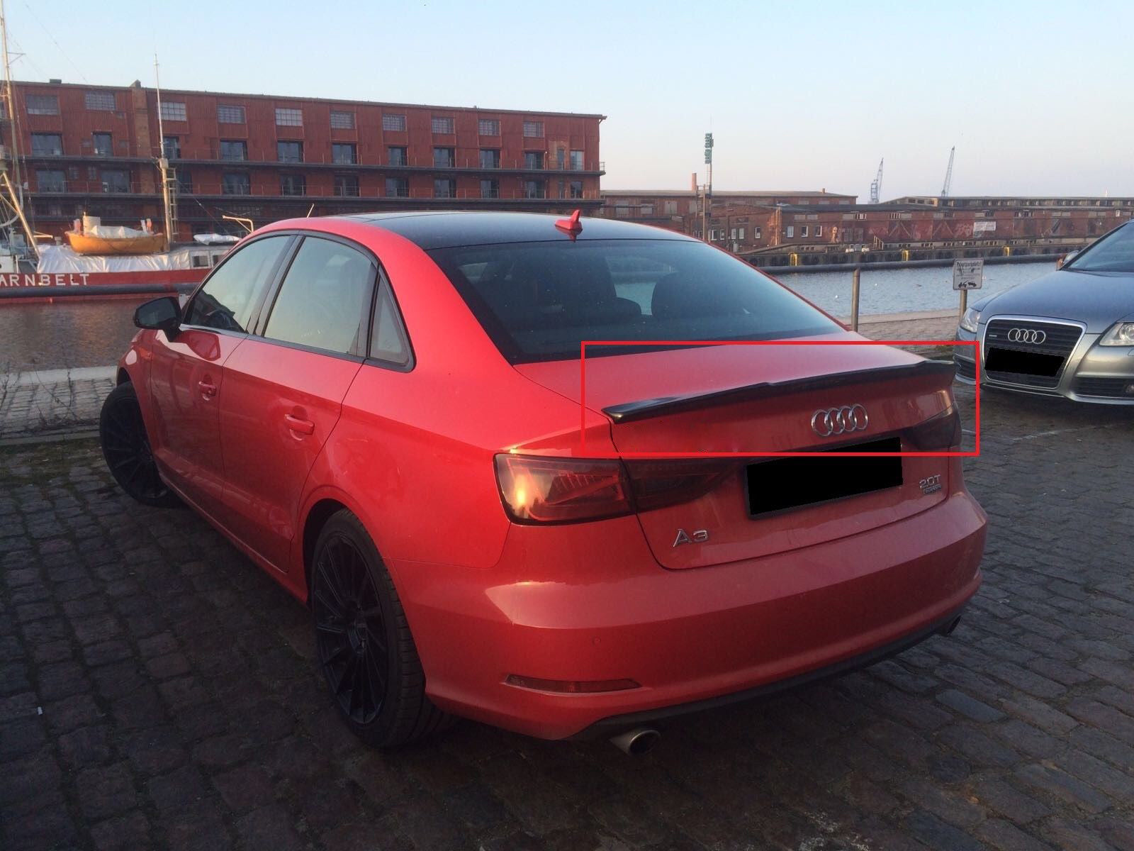 AUDI A3 8V BERLINA CABRIO 2012+ SPOILER POSTERIORE SUL COFANO ABS SLINE S3 AUTOELEGANCERICAMBI