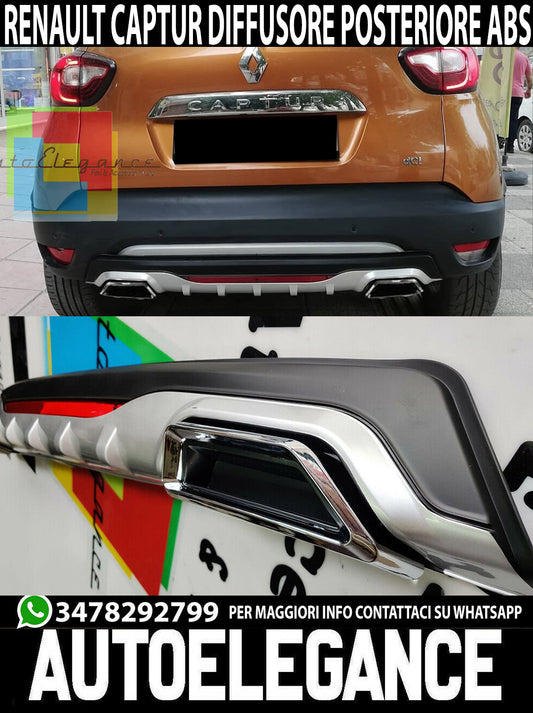 RENAULT CAPTUR DIFFUSORE SOTTO PARAURTI ABS TERMINALI RETTANGOLARI RS