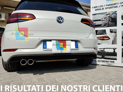 DIFFUSORE SOTTO PARAURTI VW GOLF VII 7.5 2017+ ESTRATTORE POSTERIORE GTI GTD