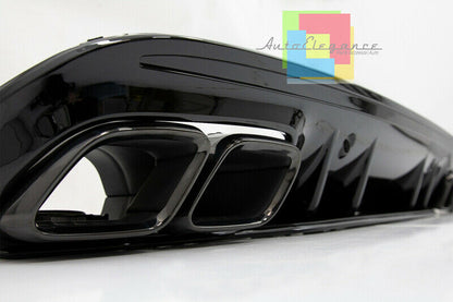MERCEDES C A205 C205 2014-2019 REAR DIFFUSER ABS STEEL MUFFLERS AMG BLACK