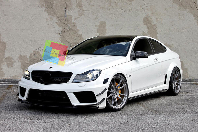 FRONT GRILLE MERCEDES C CLASS W204 S204 2007-2014 AMG LOOK GLOSSY BLACK