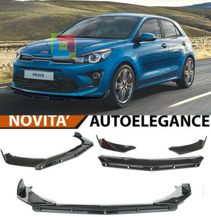 KIA RIO 4 ABS FRONT BUMPER BLADE RS LOOK BLACK SPLITTER