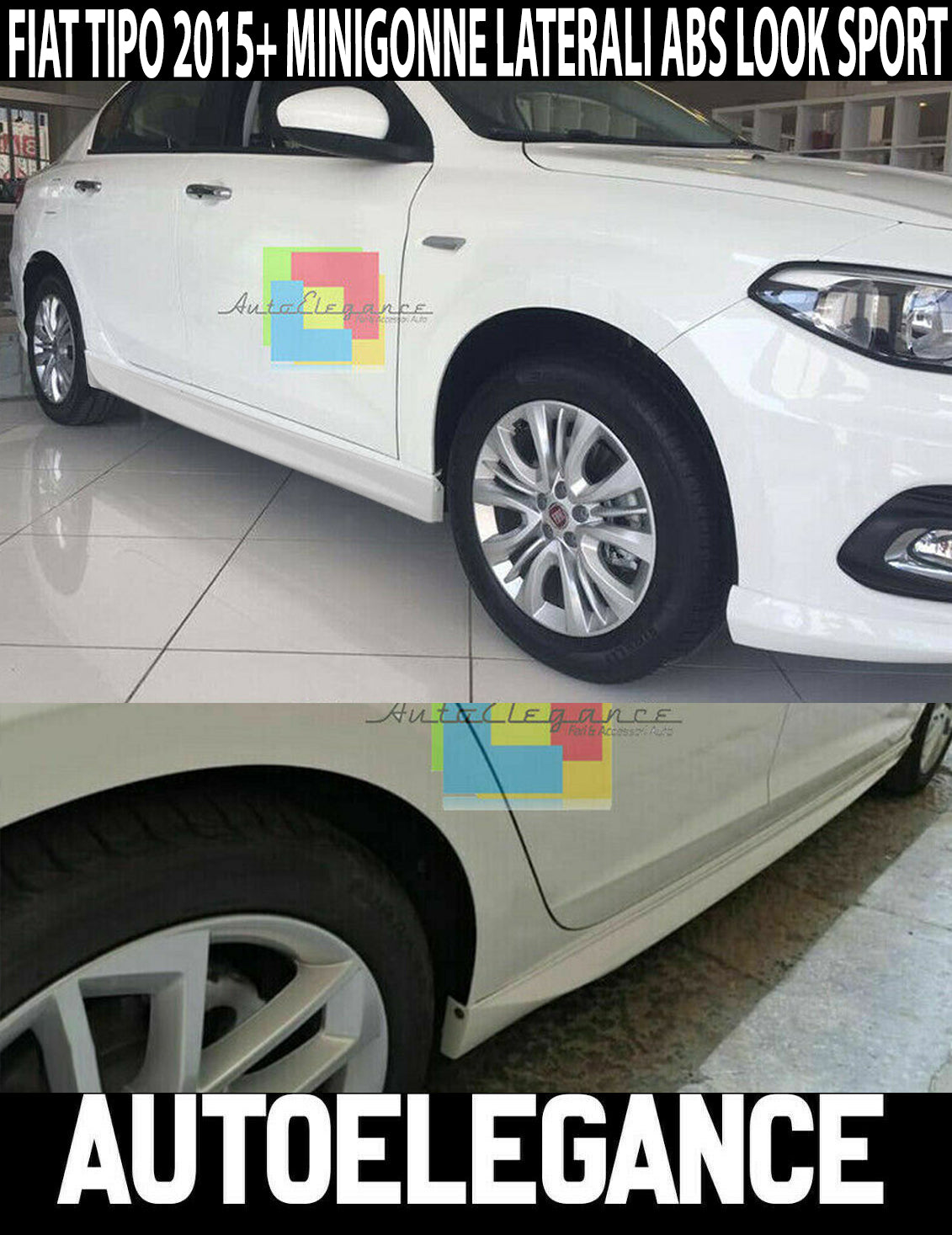 FIAT TIPO 2015-2020 MINIGONNE LATERALI SOTTO PORTA SPORTIVE ABS SPOILER ..-