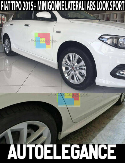 FIAT TIPO 2015-2020 MINIGONNE LATERALI SOTTO PORTA SPORTIVE ABS SPOILER ..-