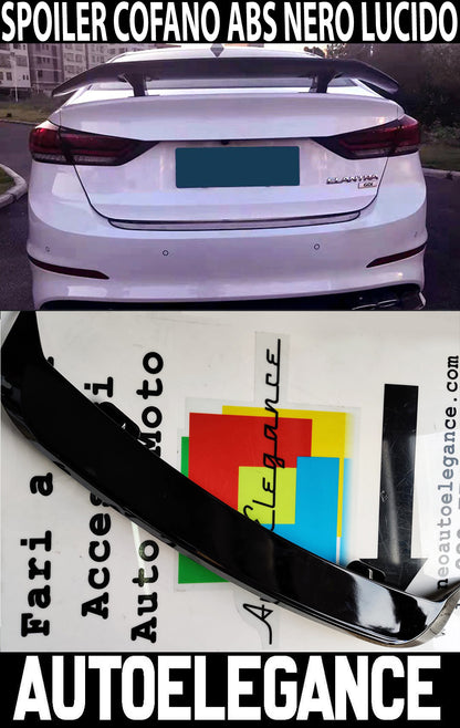 HYUNDAI ELANTRA REAR SPOILER BONNET RLINE ABS GLOSS BLACK