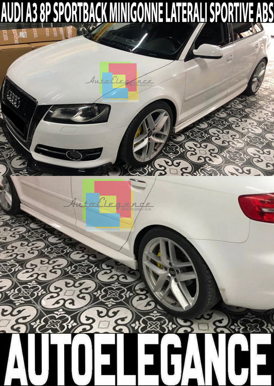 SIDE SKIRTS AUDI A3 8P 5 DOORS 05-12 SPORTBACK LOOK S-LINE S3 ABS