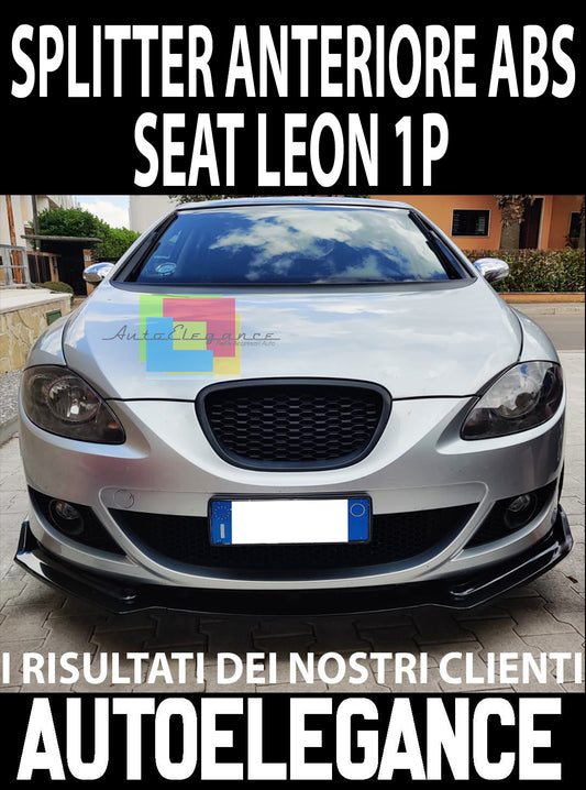 LAMA SOTTO PARAURTI ANTERIORE SEAT LEON 1P ABS SPORTIVO NERO LIP SPOILER