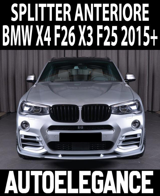 BMW X3 F25 X4 F26 DAL 2015+ LAMA SOTTO PARAURTI ANTERIORE SPLITTER AUTOELEGANCERICAMBI