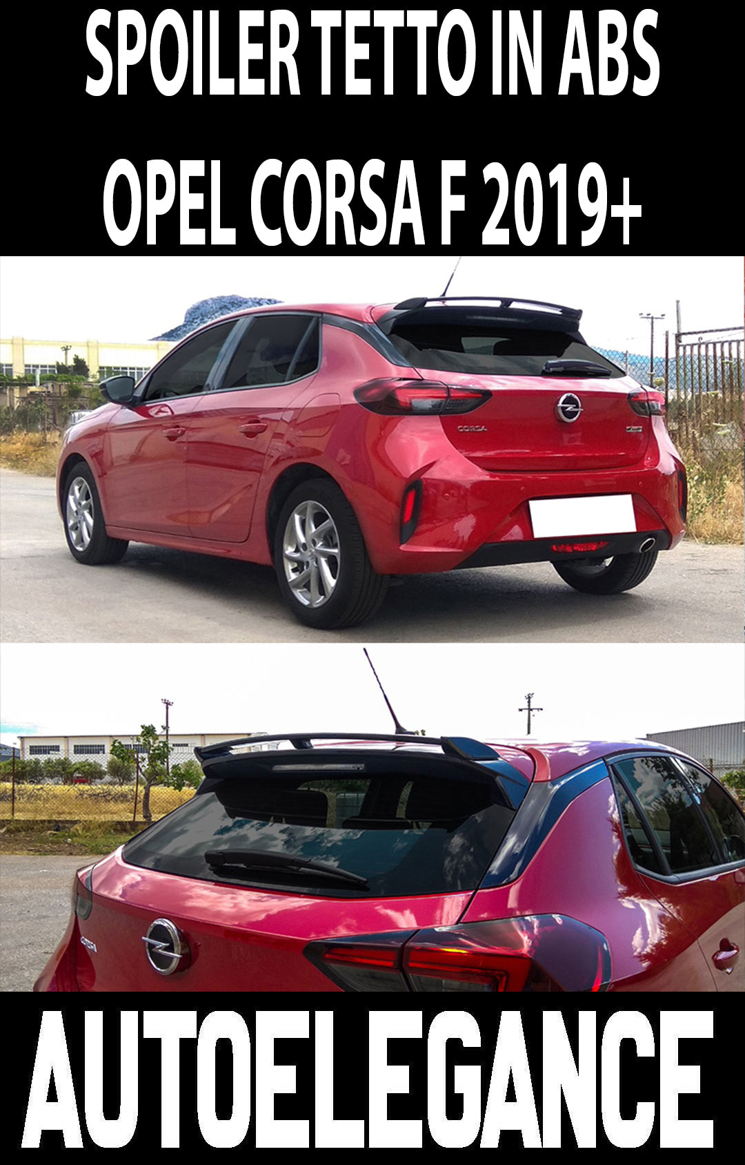 OPEL CORSA F 2019+ REAR ROOF SPOILER SPORT ABS