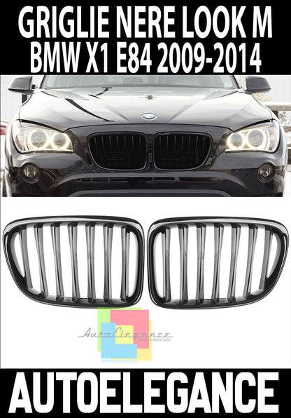 BMW X1 E84 2009-2015 GRIGLIA ANTERIORE NERA LOOK M AUTOELEGANCERICAMBI