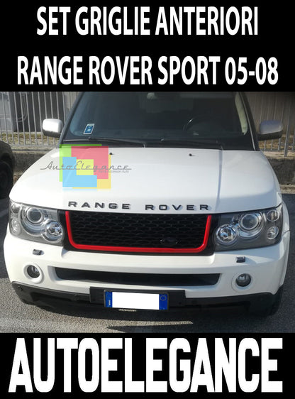 LAND ROVER RANGE ROVER SPORT 05-08 GRIGLIA ANTERIORE + LATERALI NERO / ROSSO
