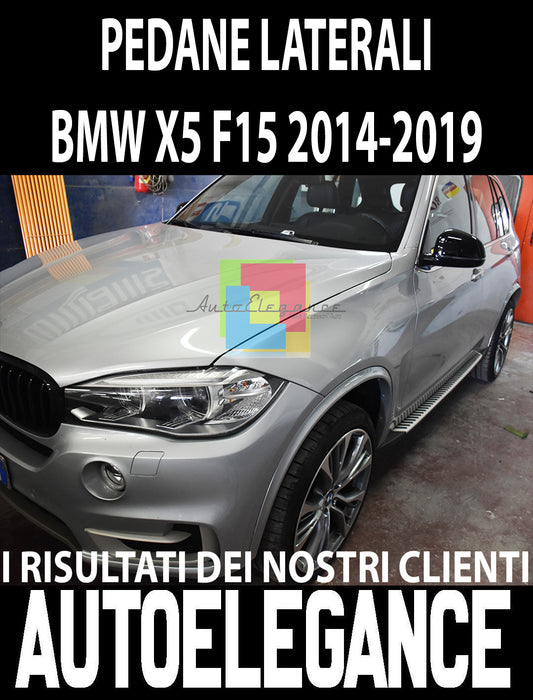 PEDANE LATERALI BMW X5 F15 2013 IN POI SOTTOPORTA IN ALLUMINIO / ABS
