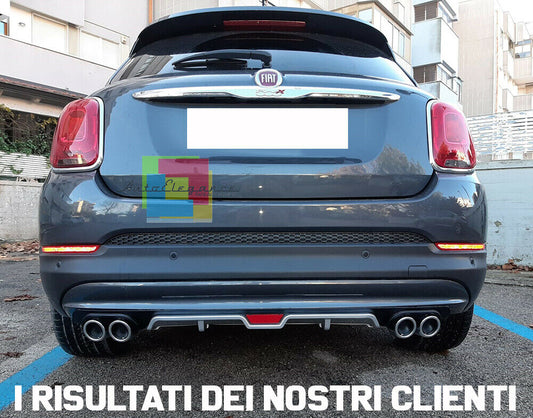 FIAT 500X REAR DIFFUSER UNDER BUMPER FOUR TIP ABS