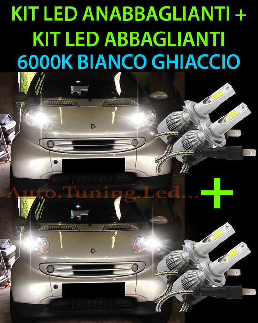 KIT LED LAMPADE ABBAGLIANTI & ANABBAGLIANTI PER SMART 450 1998-2007 -.