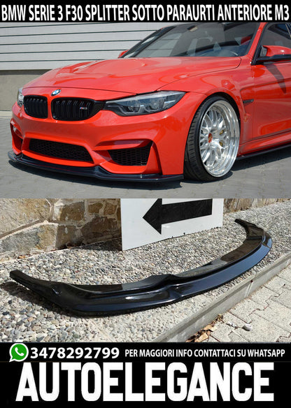 BMW 3 F30 F31 SOTTO PARAURTI ANTERIORE SPORTIVO PARAURTI M3 SPLITTER AUTOELEGANCERICAMBI