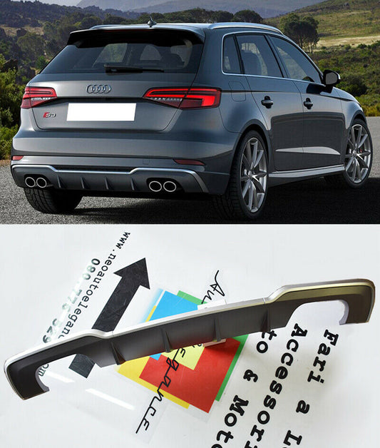 SOTTO PARAURTI AUDI A3 8V SPORTBACK DAL 2016+ DIFFUSORE S3 ABS PARAURTI SLINE