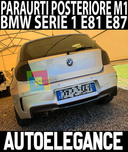 PARAURTI POSTERIORE DOPPIA SCARICO M1 PER BMW SERIE 1 E87 E81 2004-2011
