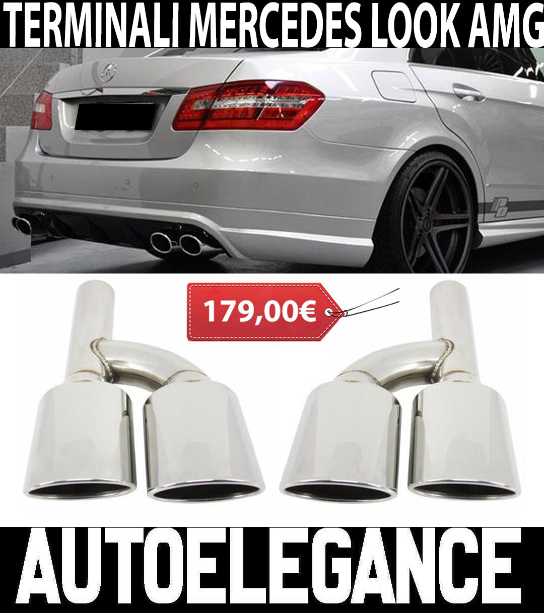 MERCEDES BENZ E-CLASS W212 S212 SPORT EXHAUST PIPELINES AMG LOOK