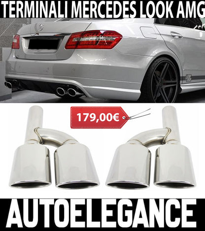 MERCEDES BENZ E-CLASS W212 S212 SPORT EXHAUST PIPELINES AMG LOOK
